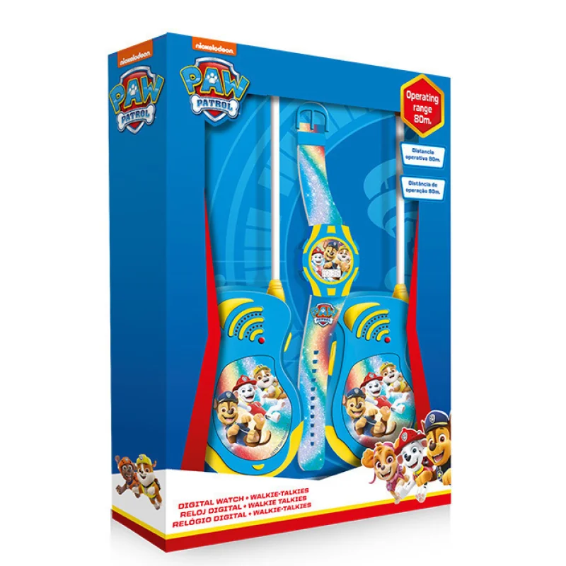 Kids Euroswan Vysielačka s digitálnymi hodinkami - Paw Patrol