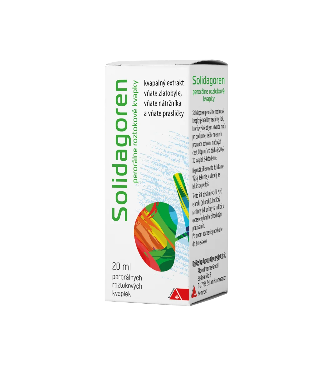 Solidagoren perorálne roztokové kvapky 1×20 ml, perorálne kvapky