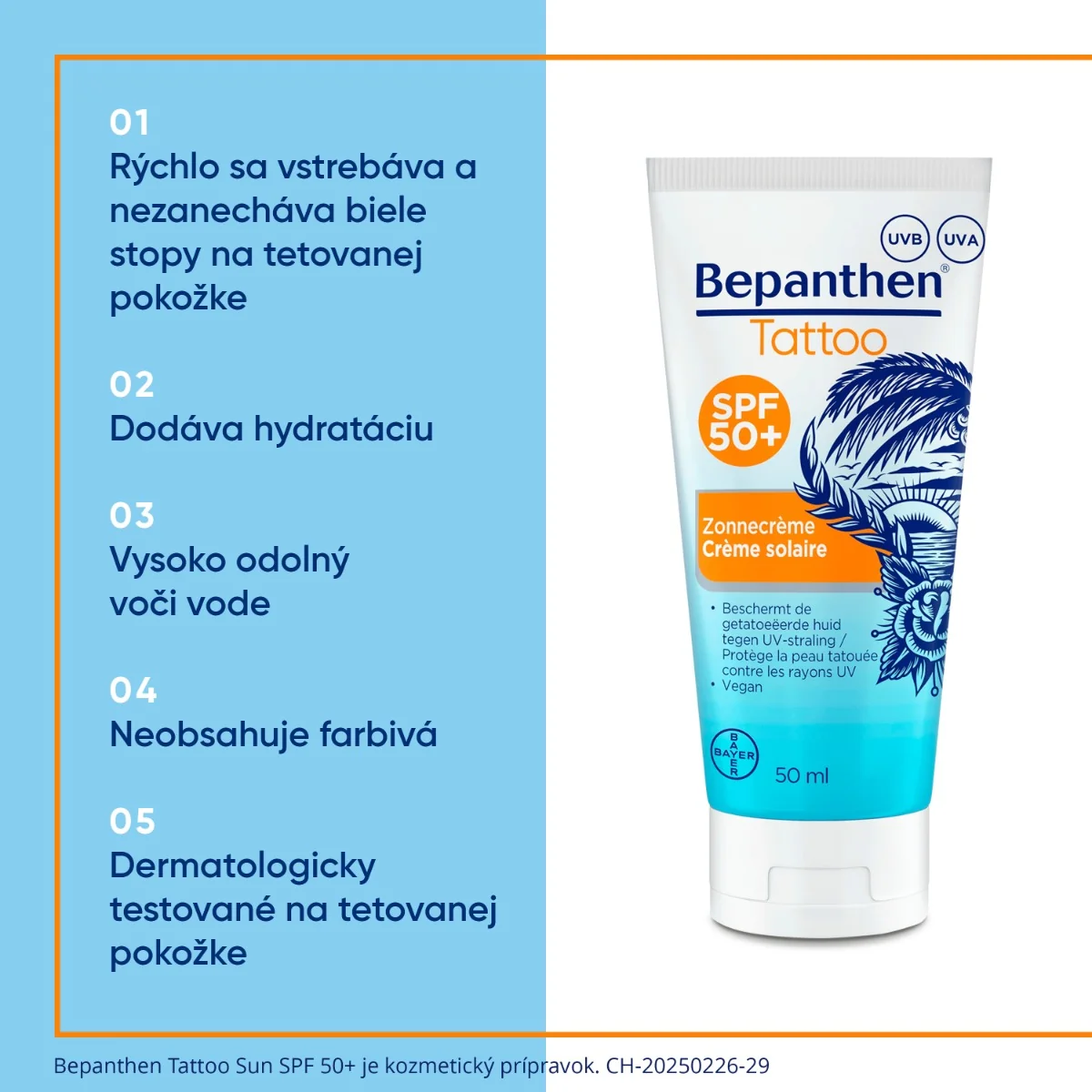 Bepanthen Tattoo Sun SPF 50+ 50 ml