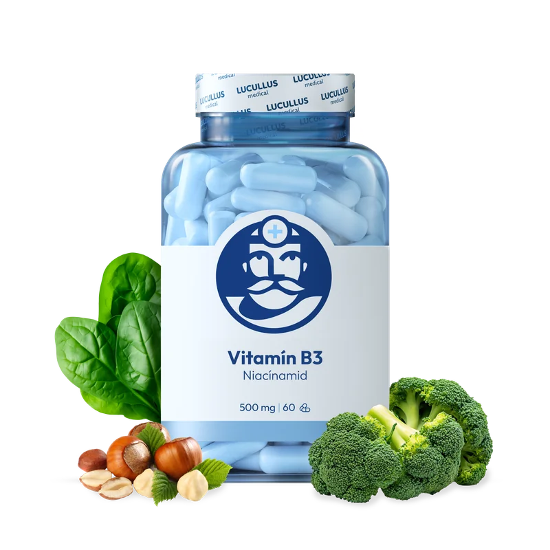 Dr. LUCULLUS Vitamín B3 2× 60 kapsúl Niacínamid