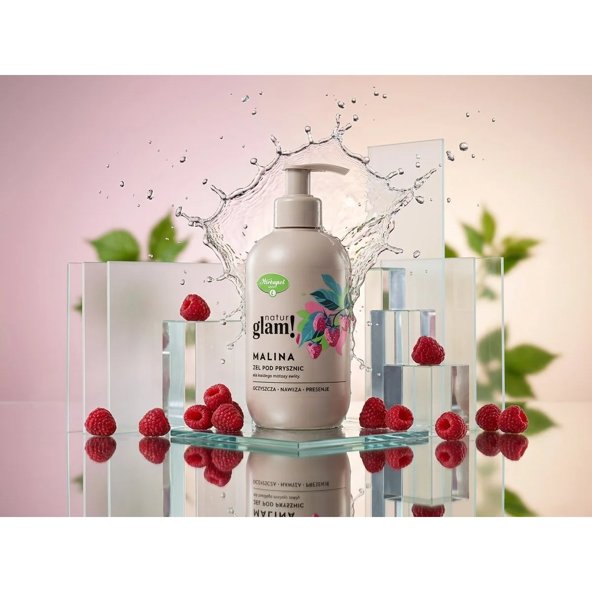 NaturGlam Malinový sprchový gél 300 ml