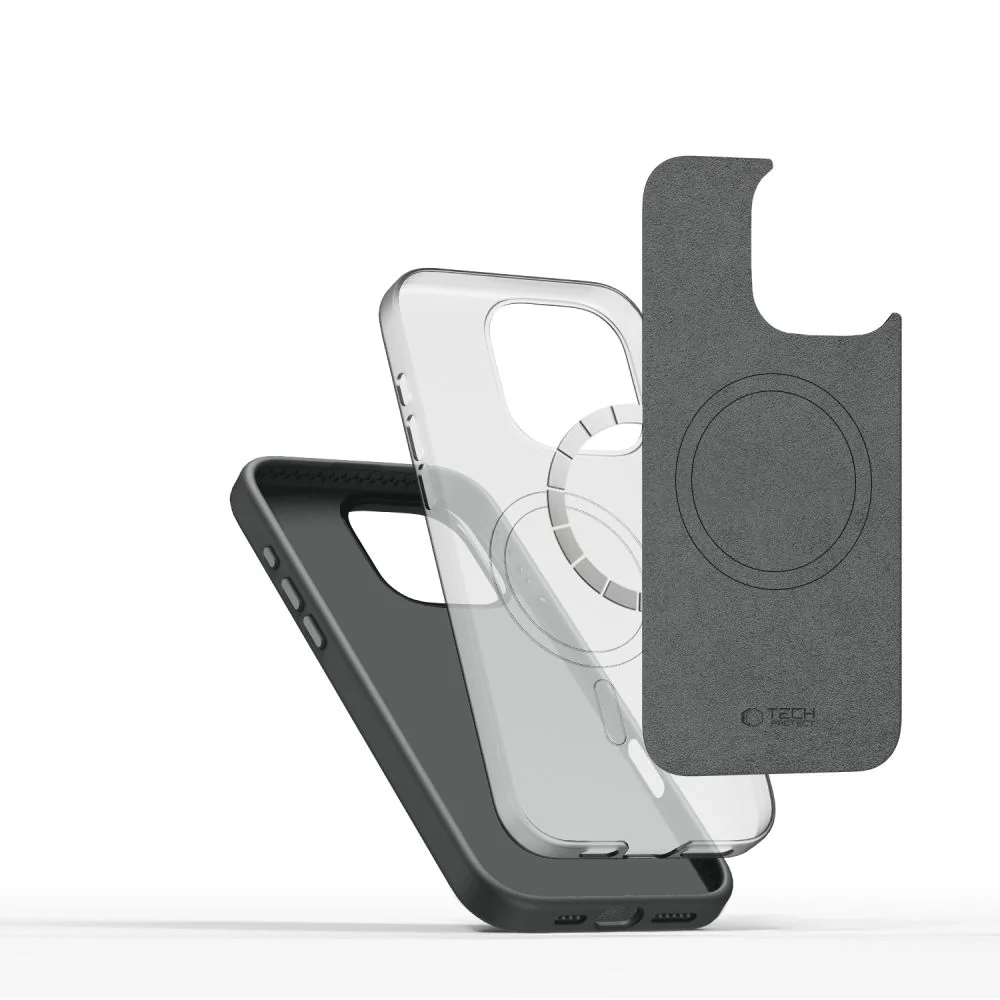 Tech-Protect Silicone Pure MagSafe kryt na iPhone 16 Pro Max, šedý