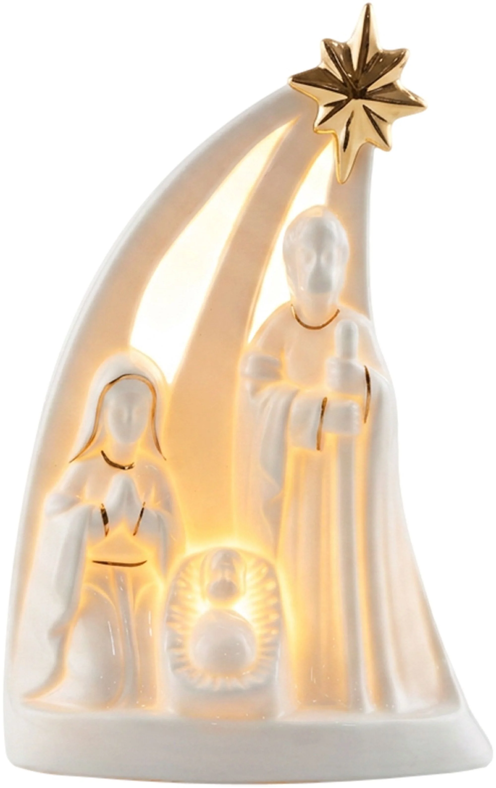 MagicHome vianočná LED dekorácia Modliace deti, balenie 12 ks 3 LED teplá biela, 3xLR44, 9x5,8x12,3 cm