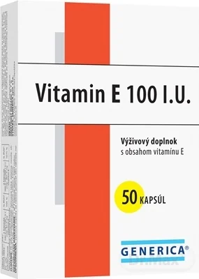 GENERICA Vitamin E 100 I.U. 1×60 csp, výživový doplnok