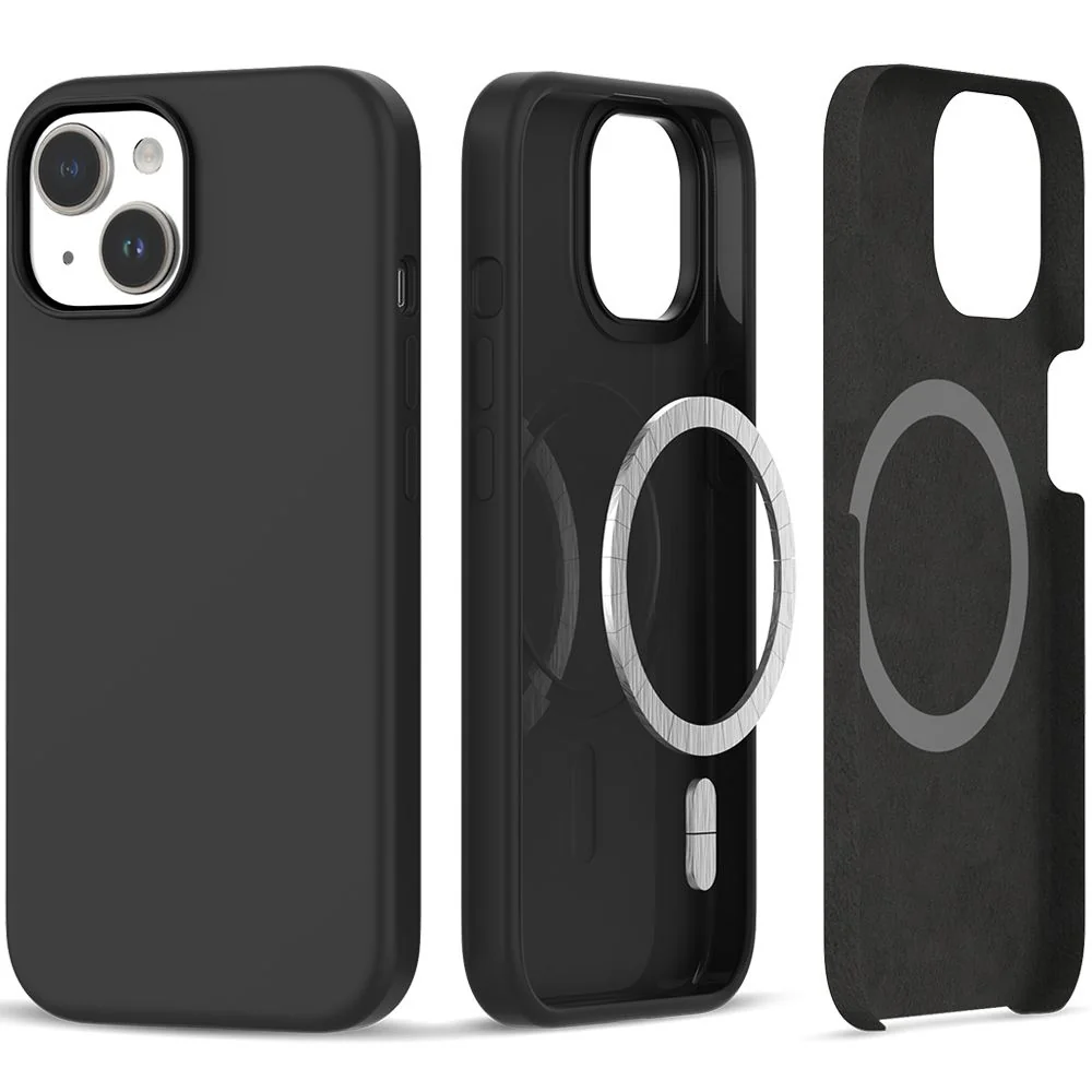 Tech-Protect Silicone MagSafe kryt na iPhone 15, čierny