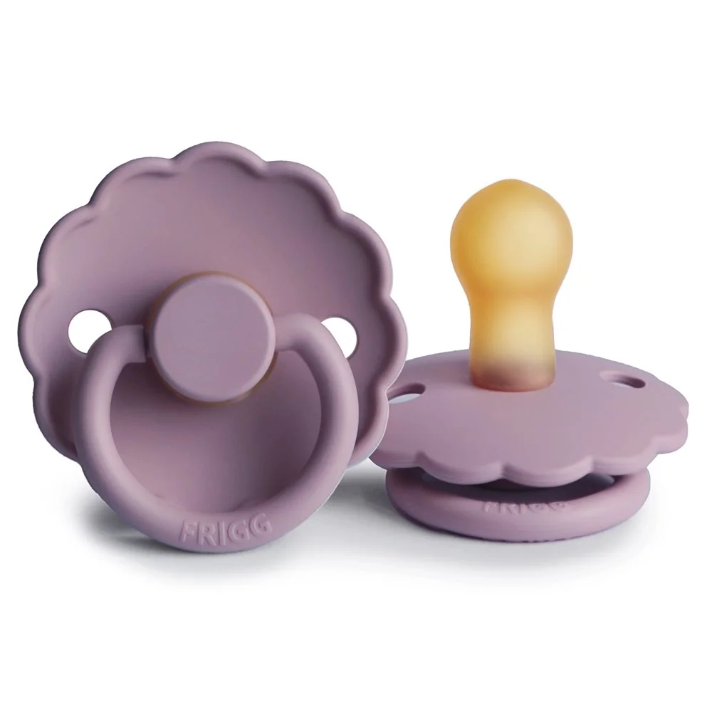 FRIGG Daisy kaučuk cumlík Heather, 0-6m 1×1 ks, cumlík
