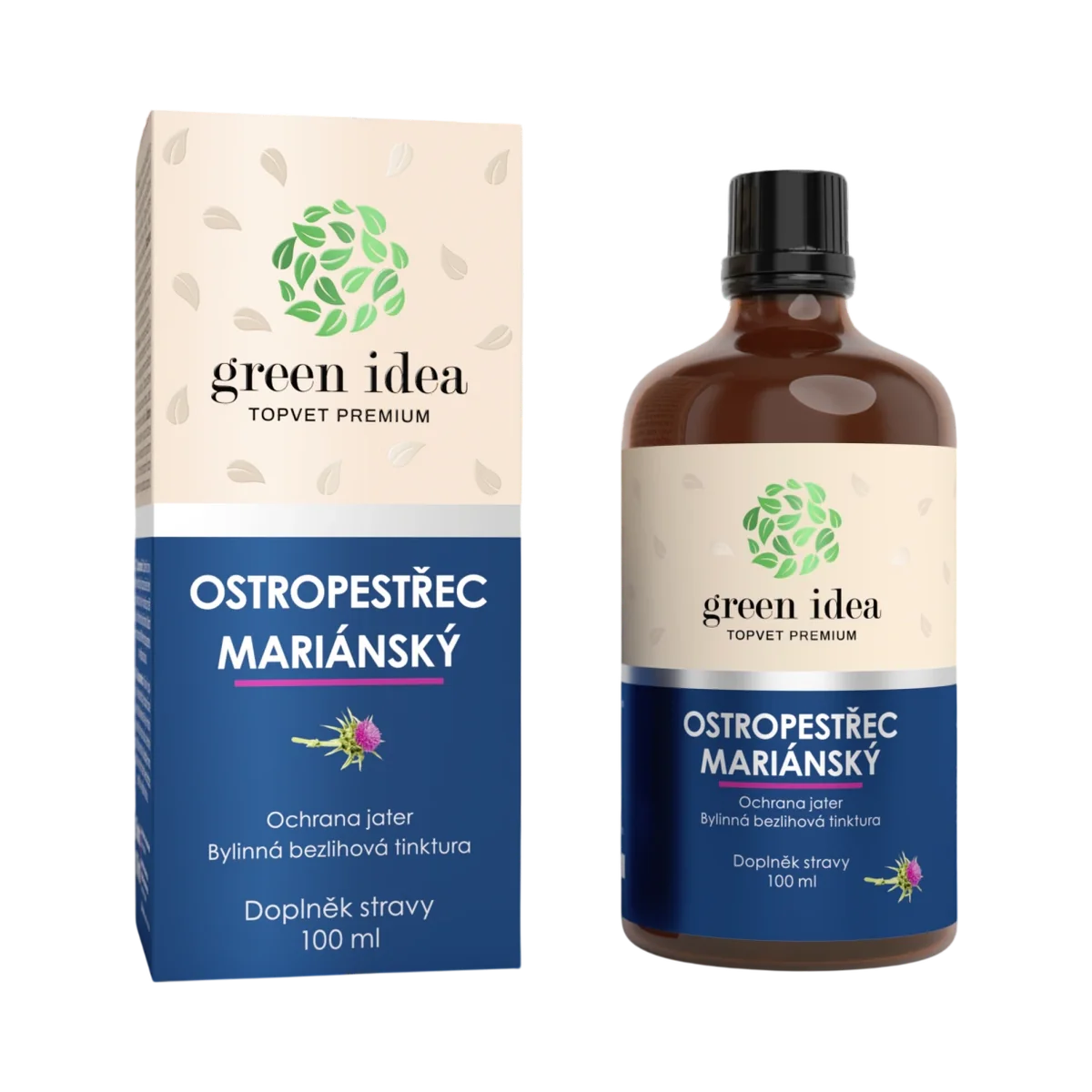 Pestrec mariánsky - bezliehová tinktúra 100 ml - Green idea