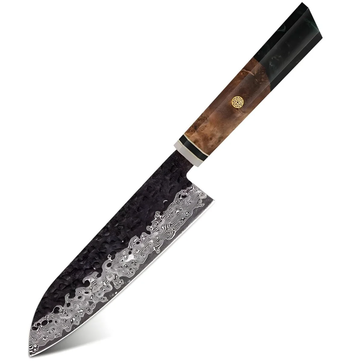 Damaškový kuchynský nôž Airi-Santoku 31cm, čepeľ 16,5cm