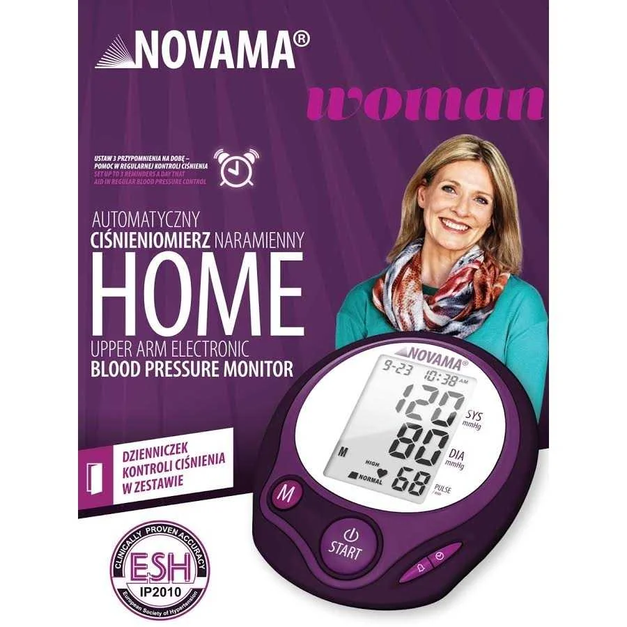 NOVAMA HOME WOMAN Ramenný tlakomer pre ženy s ESH a IHB 1×1 ks, ramenný tlakomer