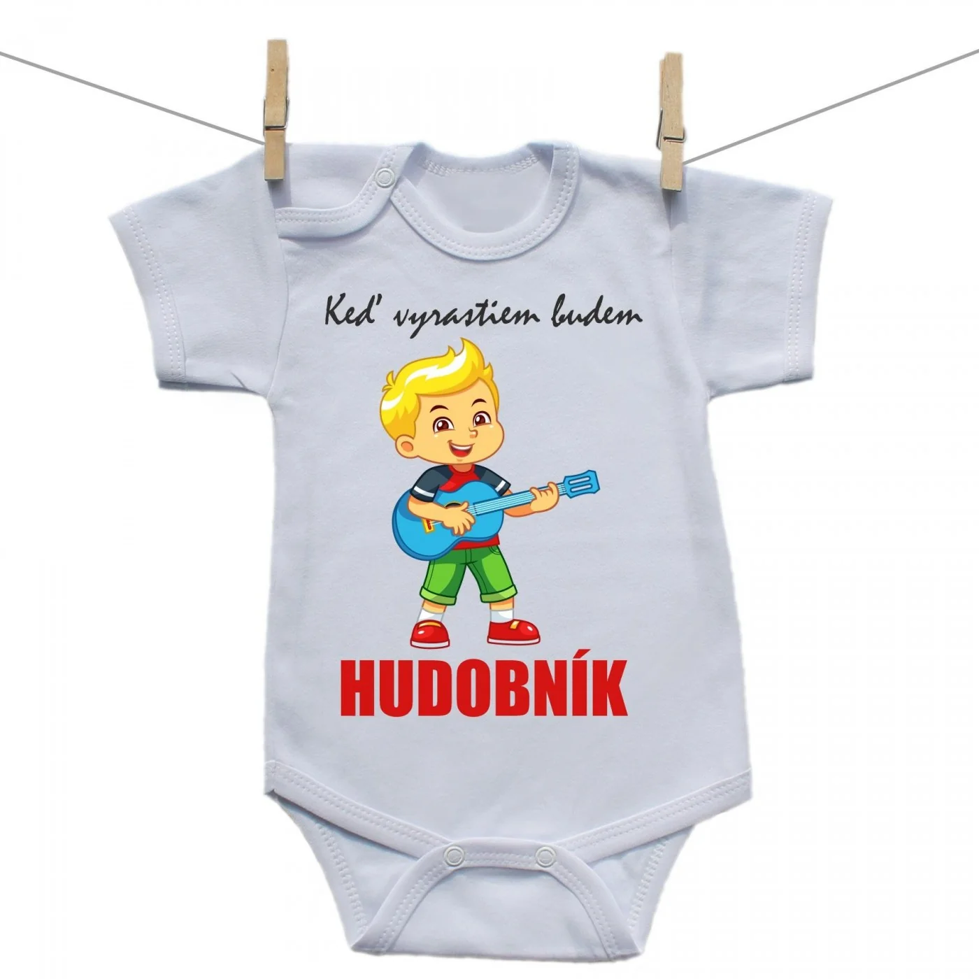 Boodyy Body s krátkym rukávom Keď vyrastiem budem hudobník Veľkosť: 56
