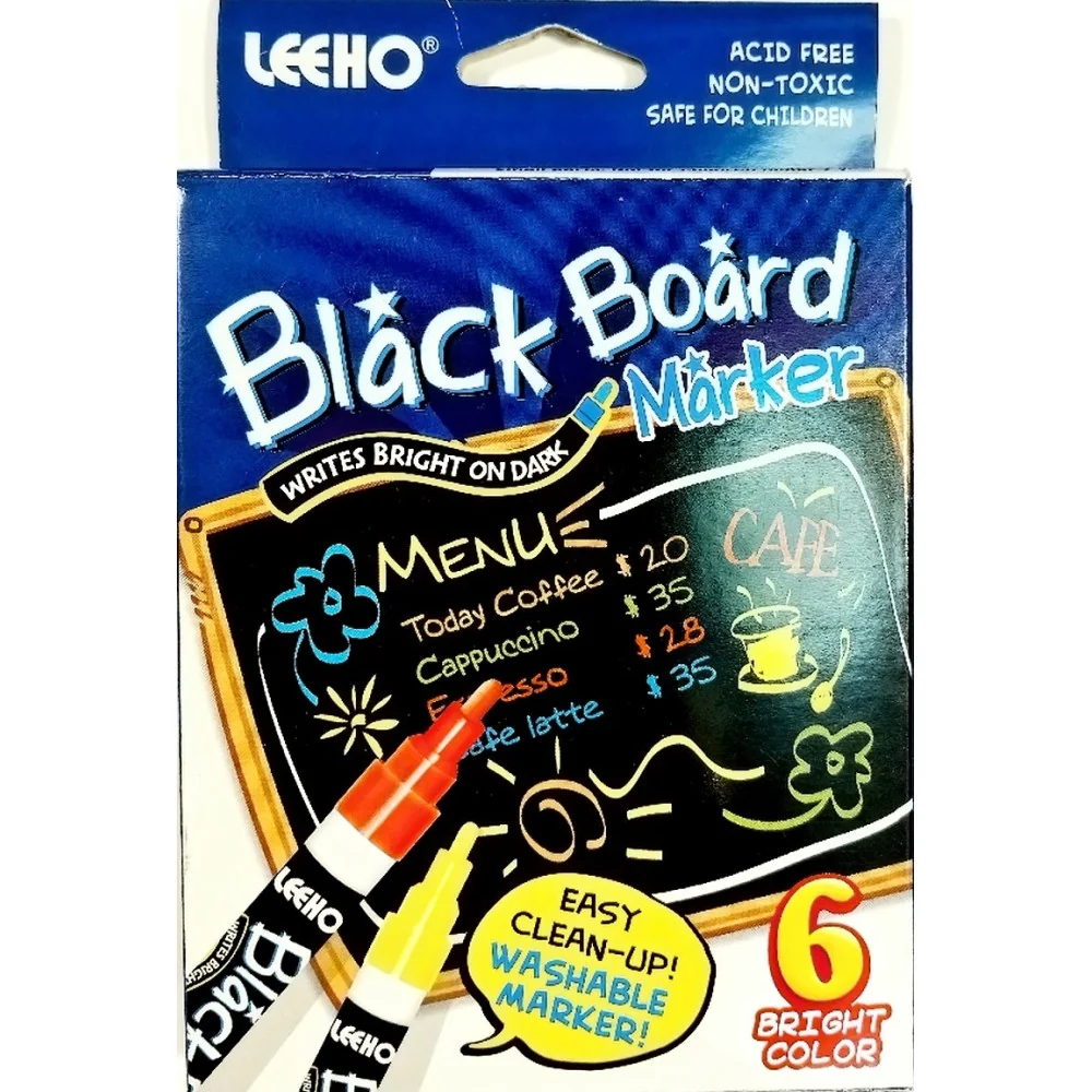 MOVEO Krieda suchá, popisovač na čierne tabule 6 ks-MOVEO