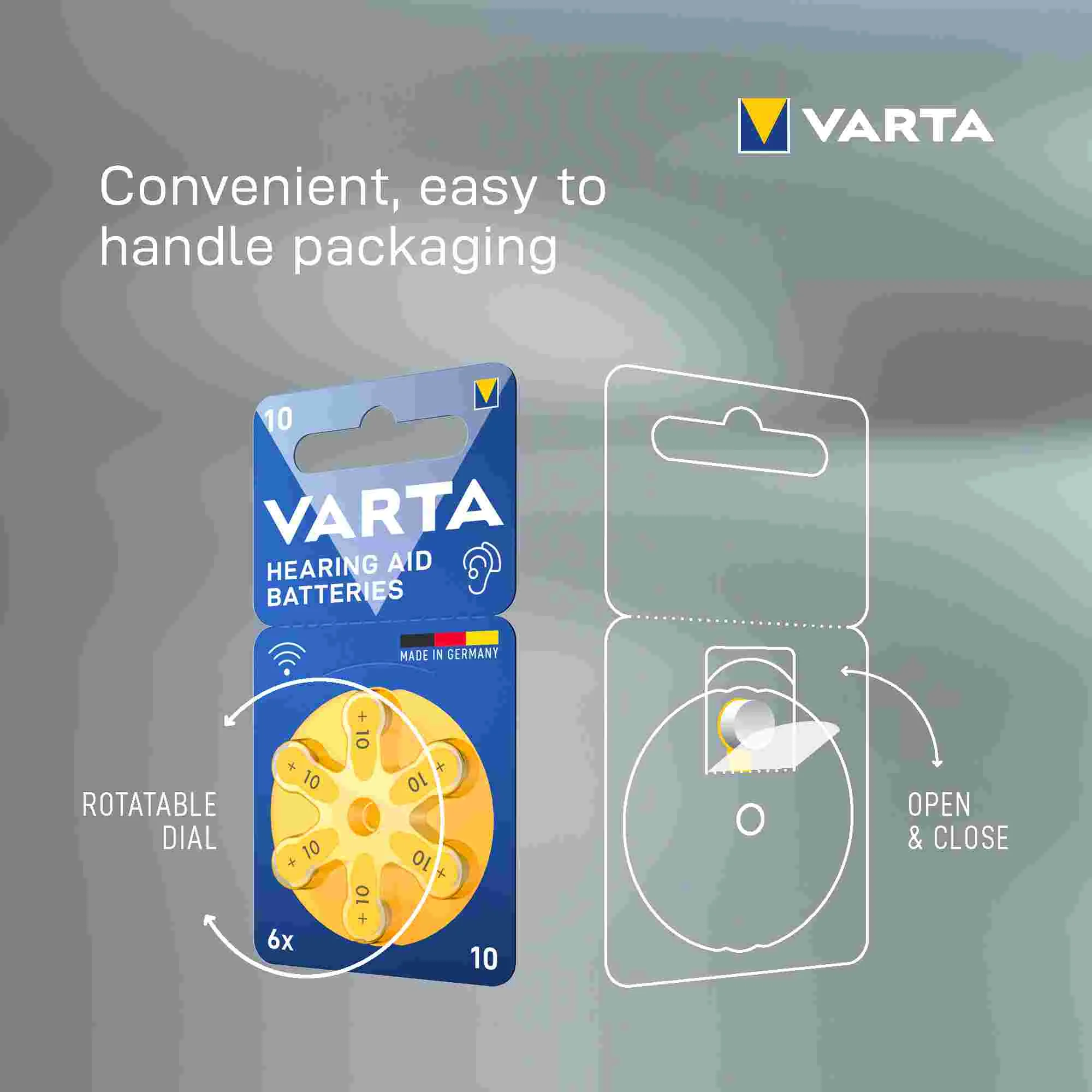 VARTA Hearing Aid Battery 10 BLI 6 1×6 ks, batérie do načúvacích prístrojov