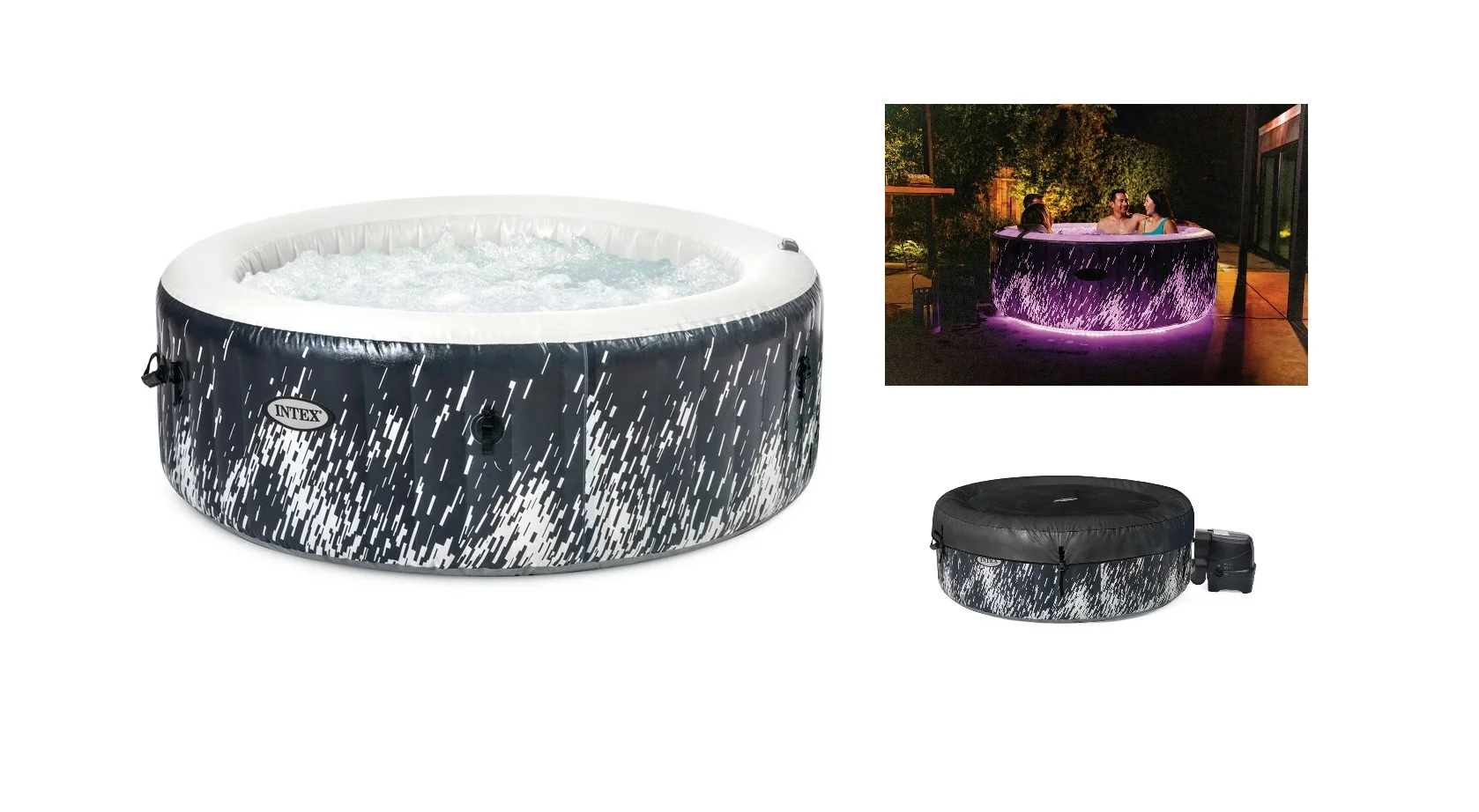 Intex 28494NP Vírivka PureSpa Glow Deluxe Bubble pre 4 osoby S2