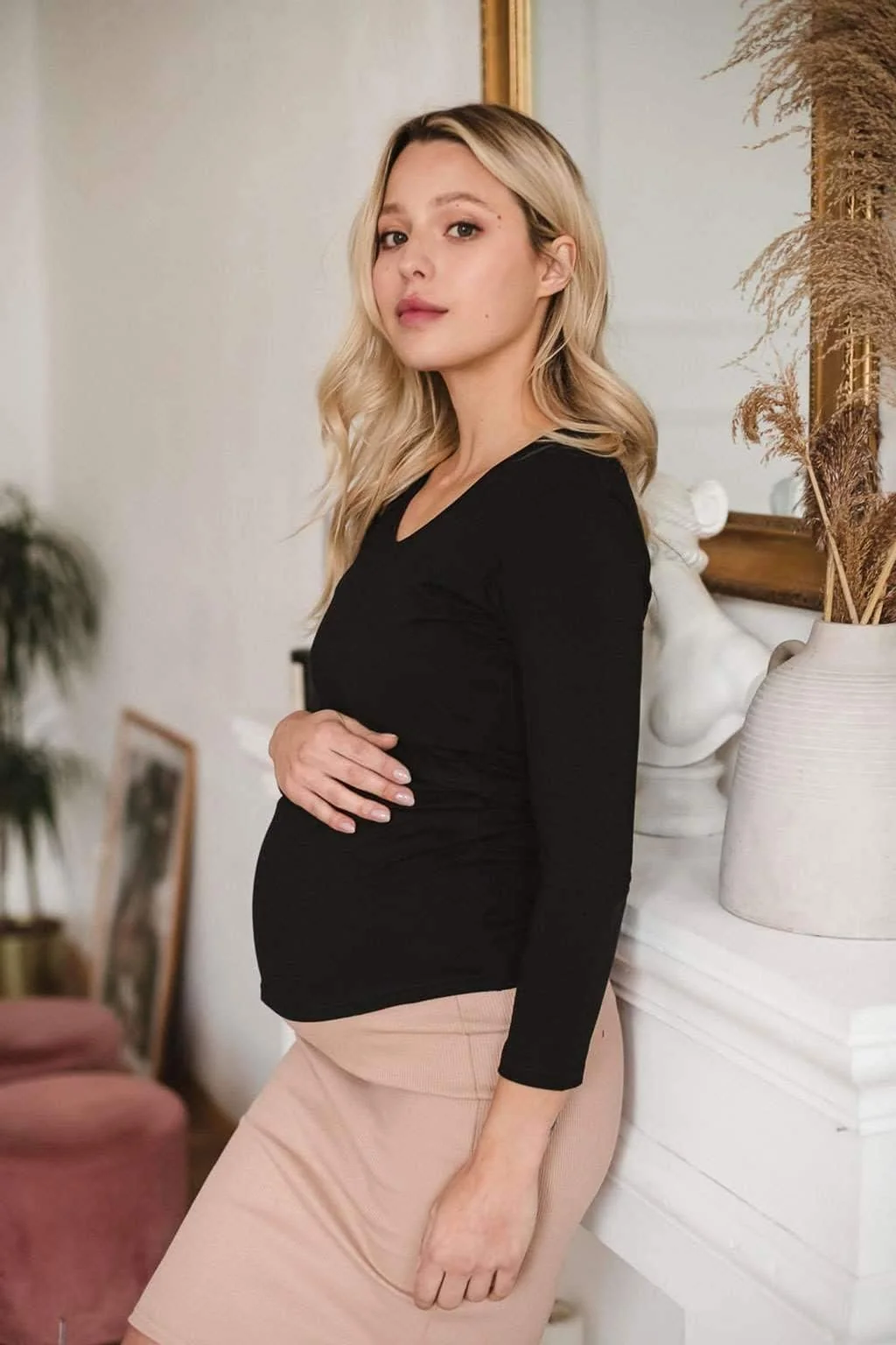 Tehotenské a dojčiace tričko Milk Shirt milk & love čierna XL,