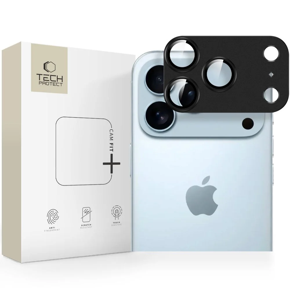 Tech-Protect CamFull ochranné sklo na kameru na iPhone 17 Pro Max, čierne rne