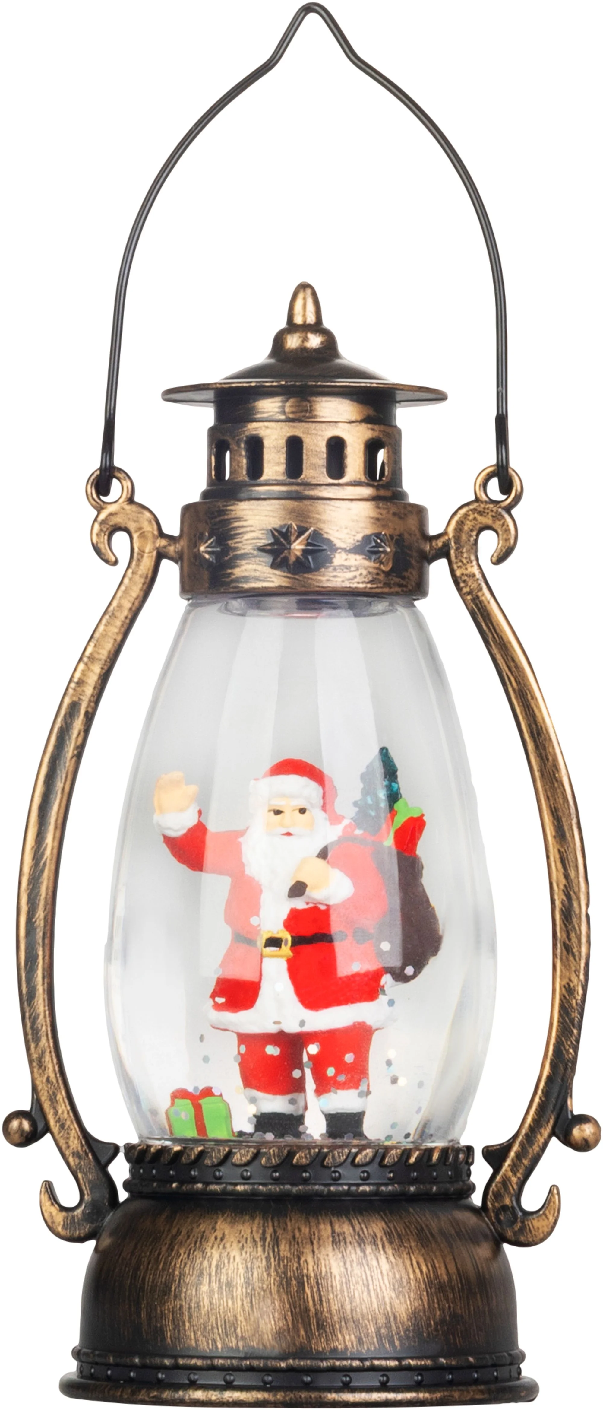 MagicHome vianočný LED lampáš Santa, balenie 12 ks Plast, 1 LED teplá biela, 8x6.5x14 cm, 3xLR44