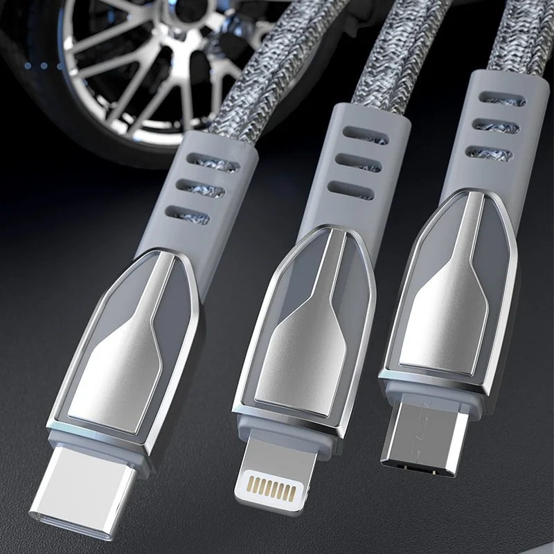 Dudao Zinc Alloy kábel USB / Micro USB 5A 1m, sivý
