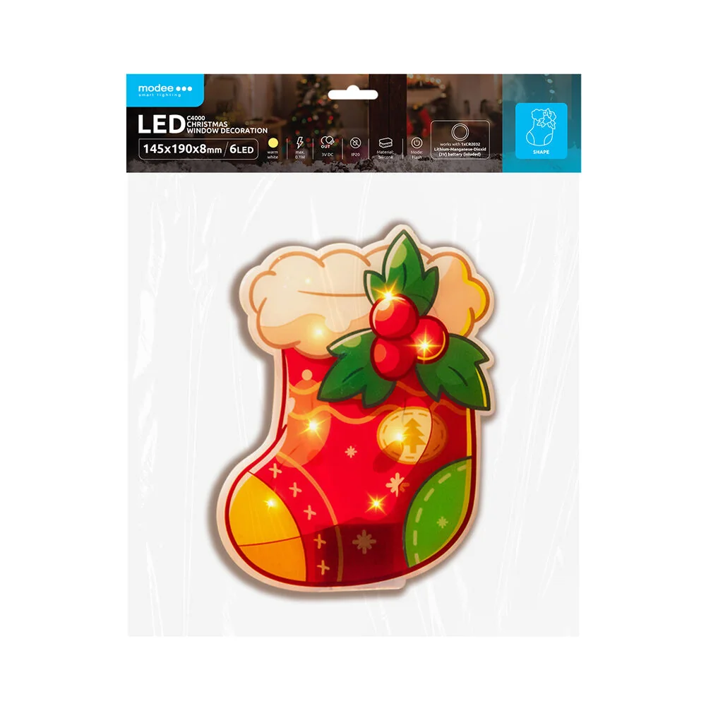 Modee Lighting LED dekorácia do okna C4000 ponožka