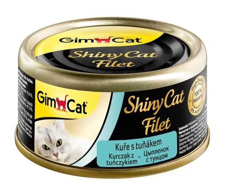 Shiny Cat Konzerva Filet Kura s Tuniakom 