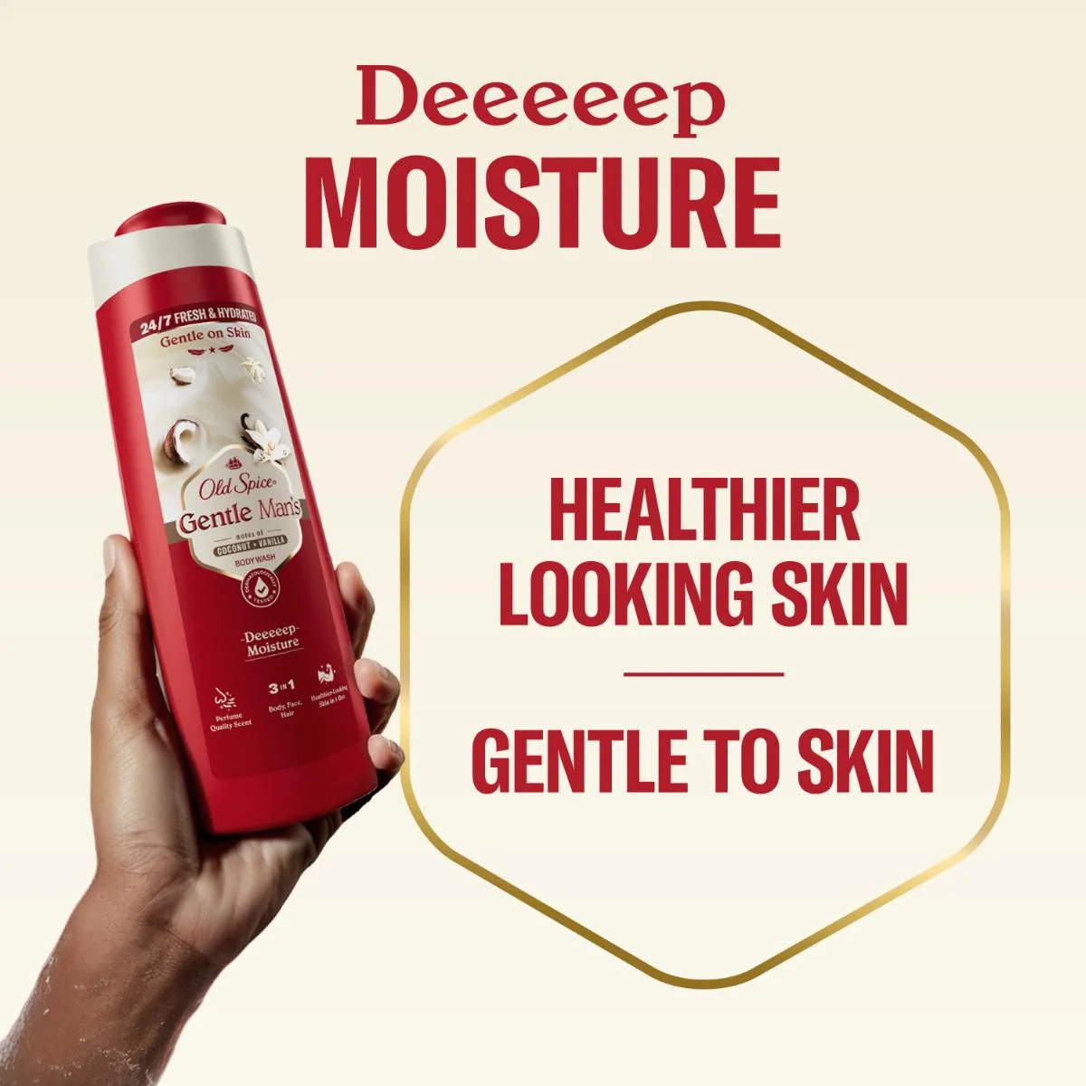 Old Spice Gentle Man's Kokos + Vanilka sprchový gél 3 v 1 400 ml