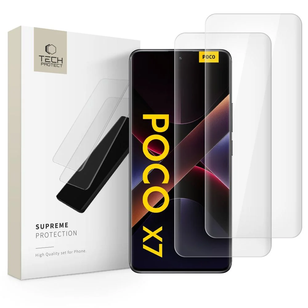 Tech-Protect Glass UV 2x ochranné sklo na Xiaomi Redmi Note 14 Pro 4G / 5G / 14 Pro Plus 5G / Poco X7 5G / 5G / 14 Pro Plus 5G / Poco X7 5G