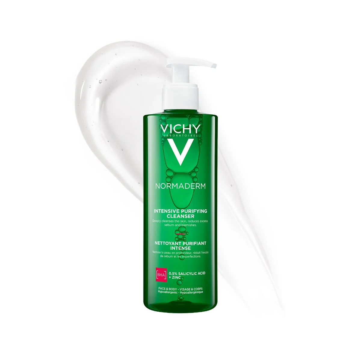 VICHY Normaderm Phytosolution Intenzívny čistiaci gél pre pleť so sklonom k akné 400 ml 1×400 ml, čistiaci gél