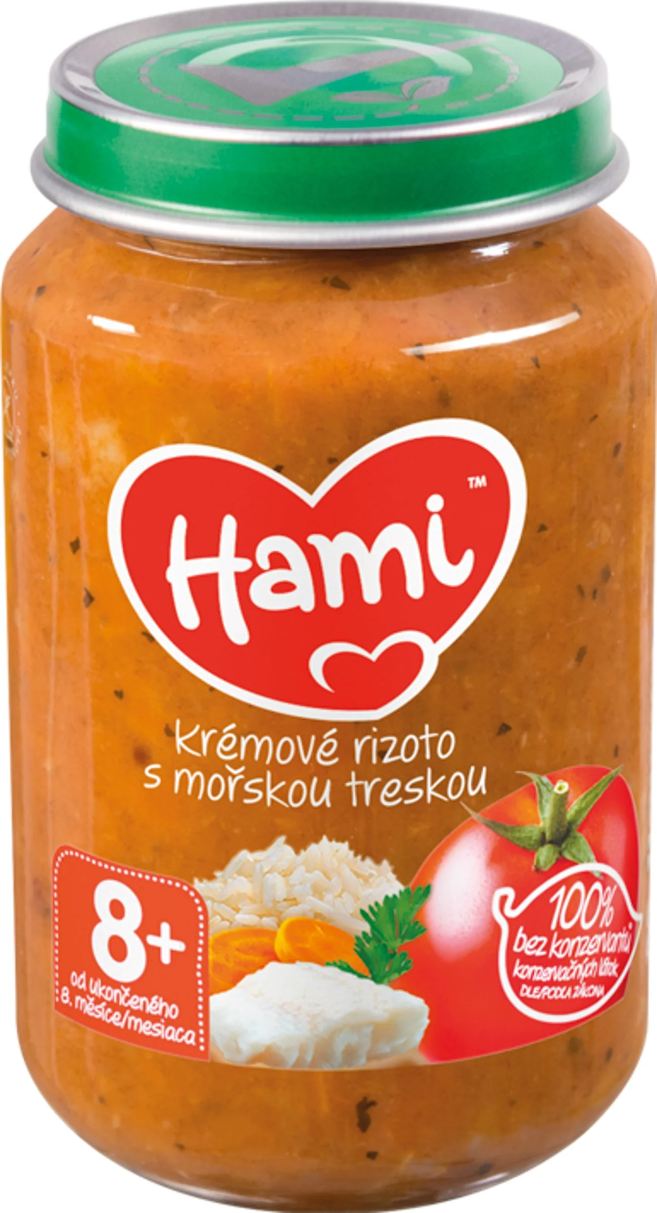 Hami príkrm Krémové rizoto s morskou treskou 1×200 g, príkrm