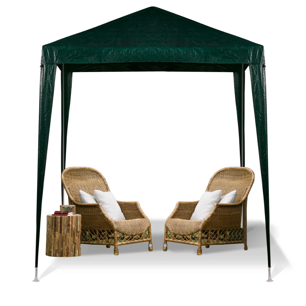 Zelený komerčný pavilónový stan 2 × 2