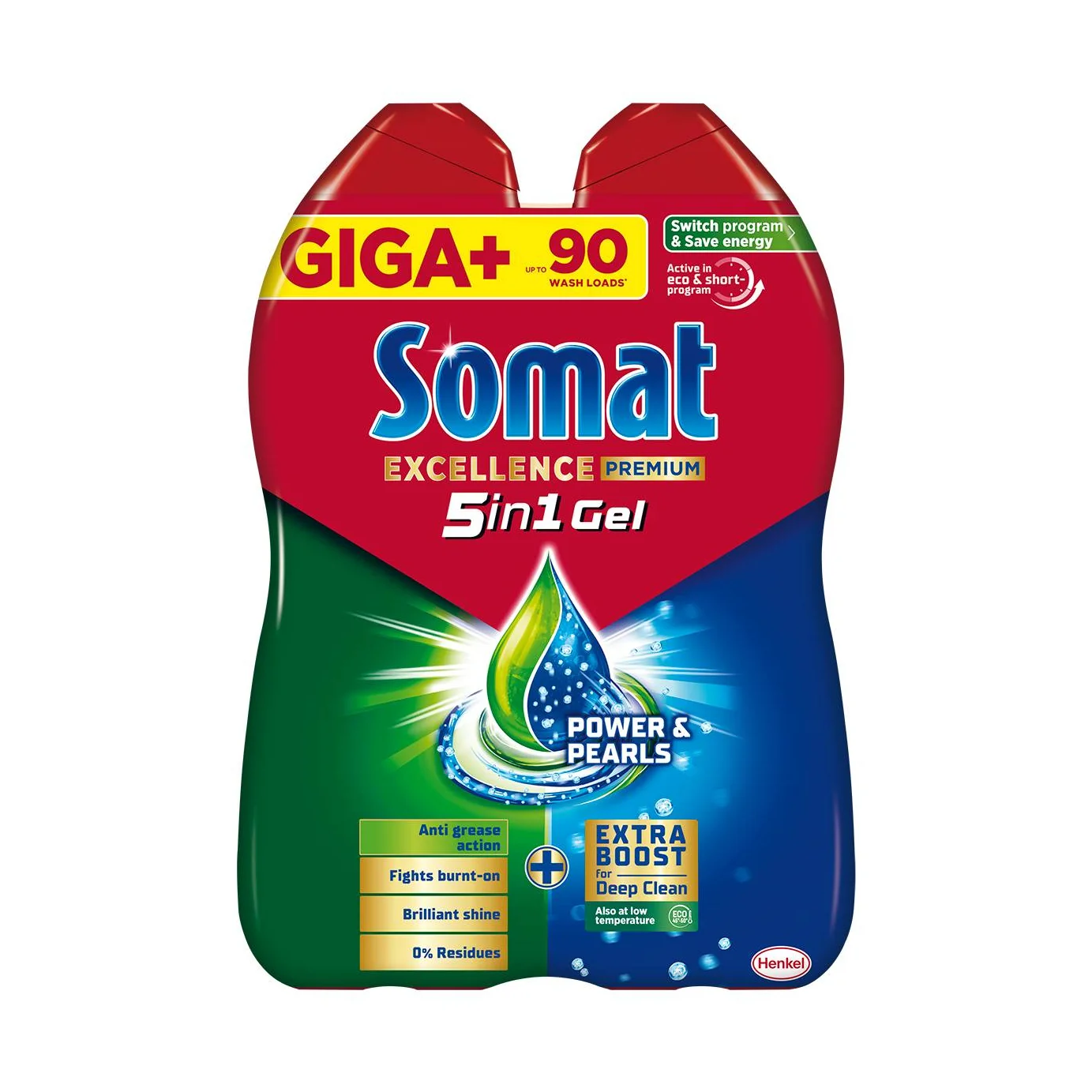 Somat gél do umývačky Excellence Anti-Grease 90 dávok 1620 ml