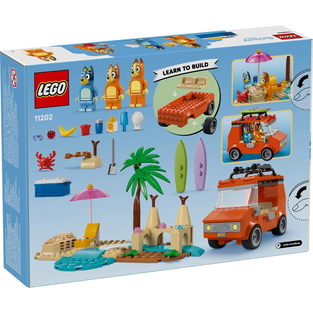LEGO® Bluey 11202 Bluey a rodinný výlet autom na pláž