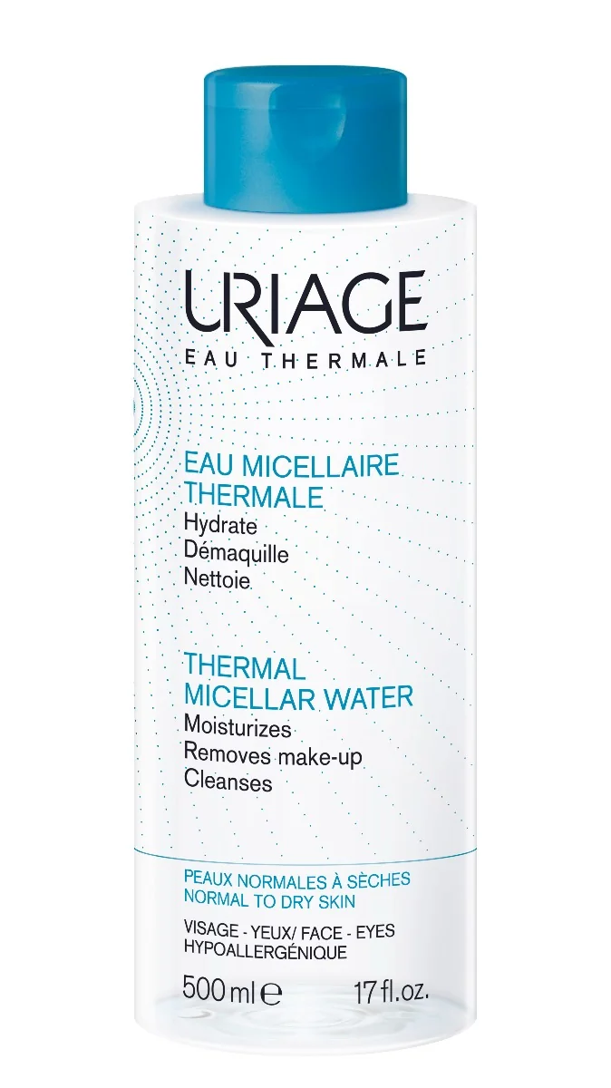 URIAGE Thermal Micellar Water - normal to dry skin, 500ml 1×500 ml, micelárna voda pre normálnu a suchú pleť