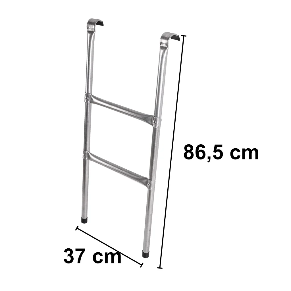 Kovový rebrík na trampolínu – 2 stupne, výška 86 cm