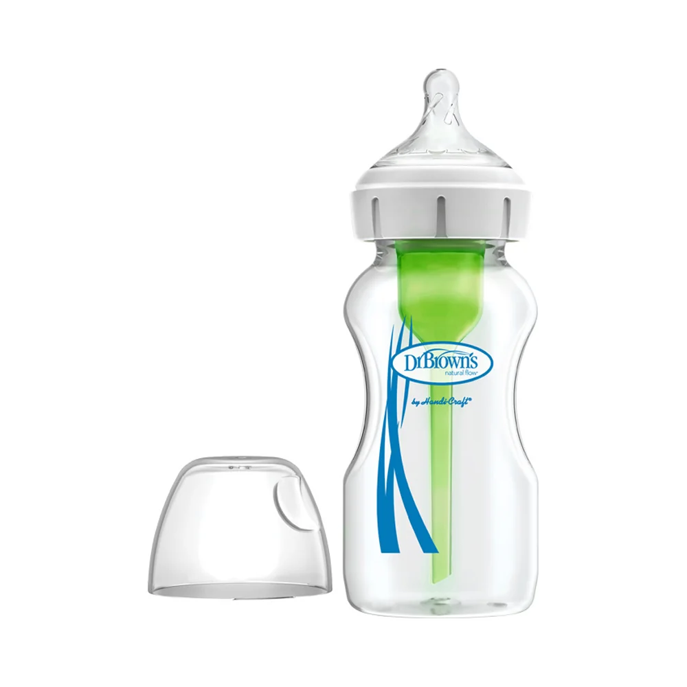 Dojčenská Antikoliková fľaša Options+ SKLENENÁ Wide-Neck 270ml (WB91700-P4)