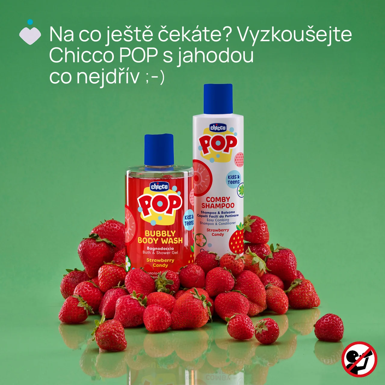 CHICCO Šampón a kondicionér Comby Strawberry POP pre deti a teenagerov 250 ml