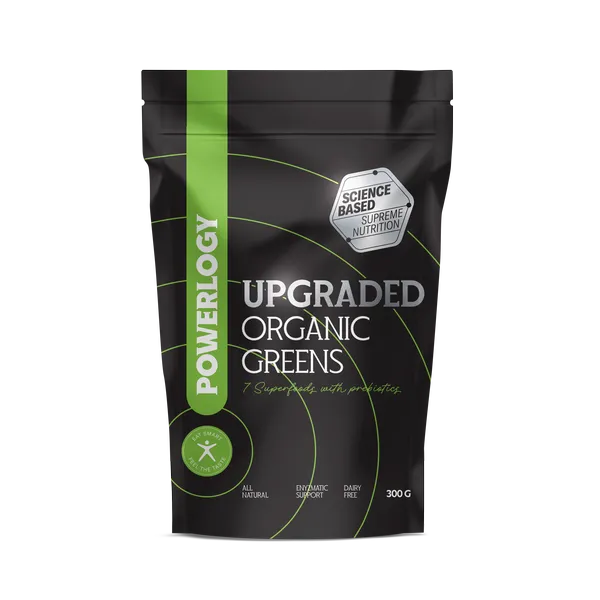 Powerlogy Upgraded Organic Greens Blend 1×300 g, superpotravina