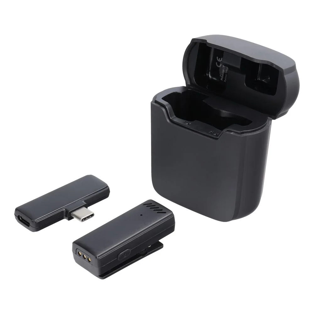 MG S11 bezdrôtový lavalier mikrofón USB-C + nabíjacie puzdro, čierny