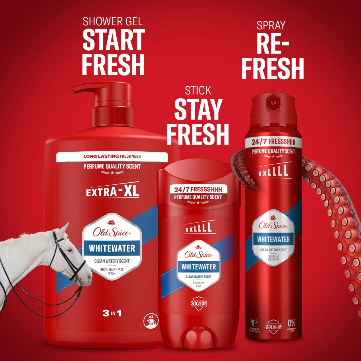 Old Spice SG 1l Whitewater 1×1000 ml, pánsky šampón a sprchový gél