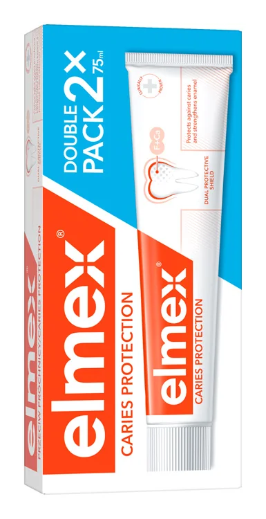ELMEX Caries protection DUO 1×150 ml, posilňuje zubnú sklovinu a odolnosť  (2×75 ml)