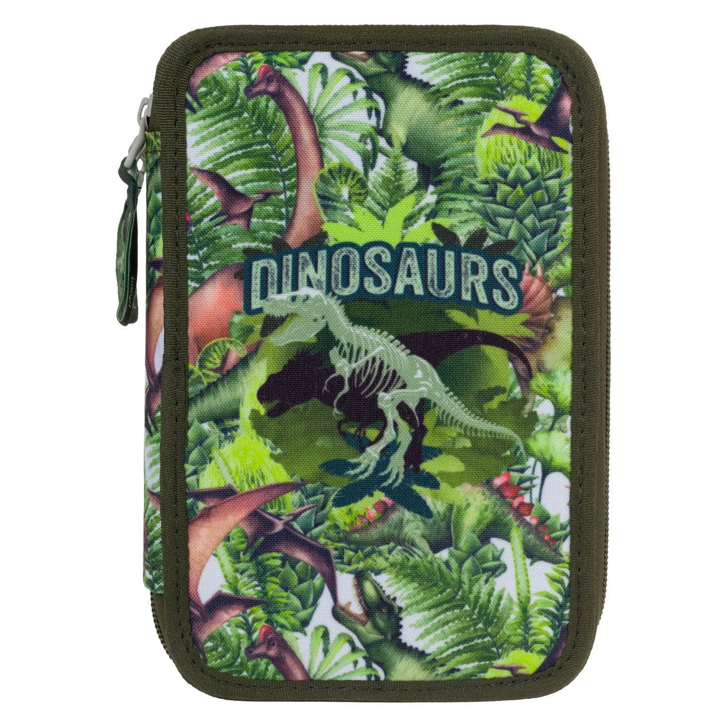 Baagl školský peračník dvojposchodový Shelly Dinosaurus 21x12x4 cm
