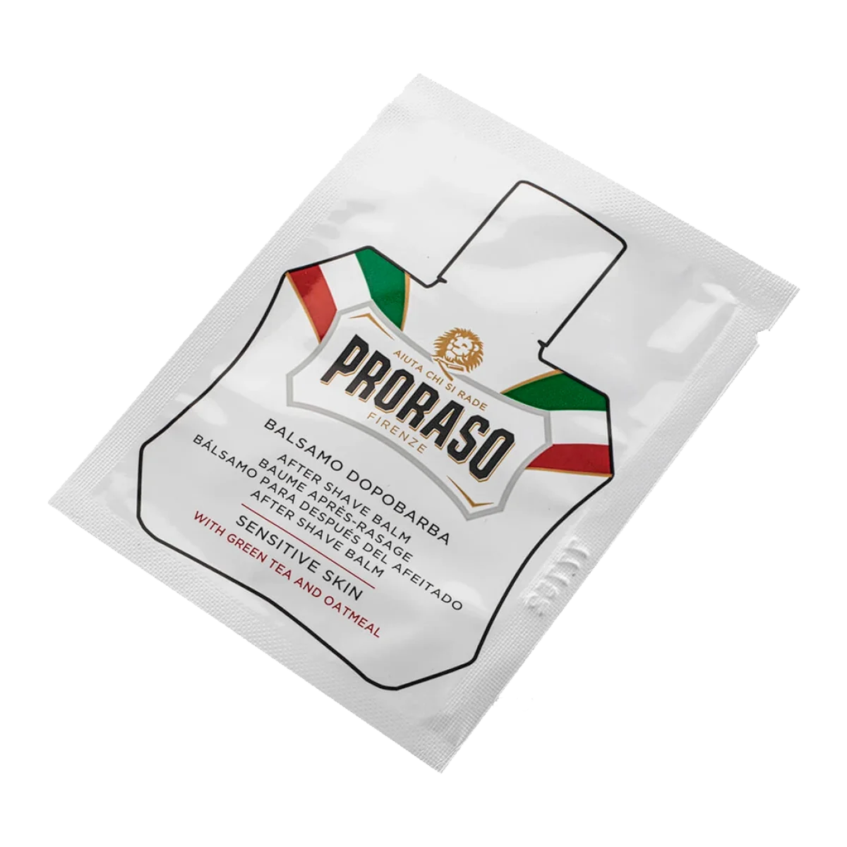 Balzam po holení vzorka Proraso Aftershave Balm - Sensitive Green Tea & Oatmeal Sample 3 ml