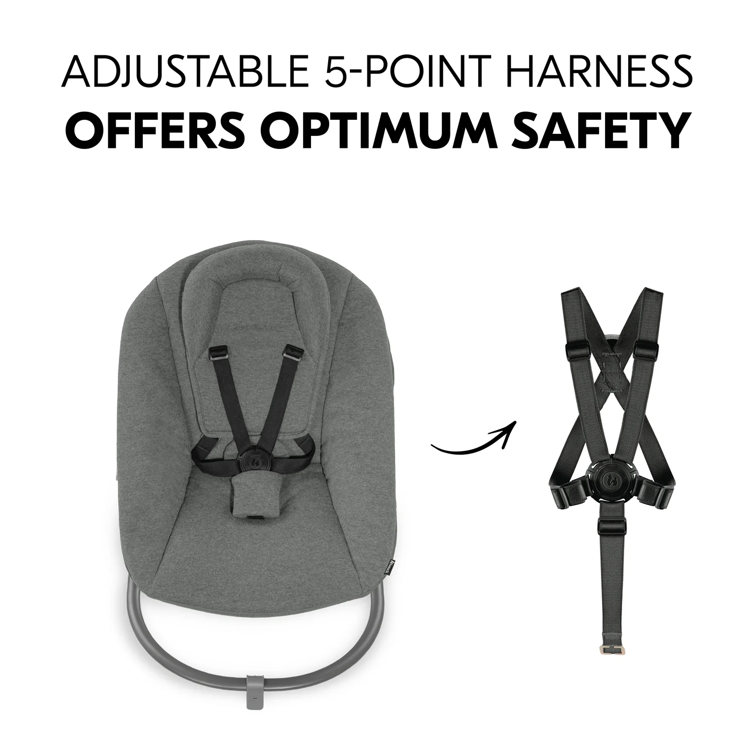 Hauck Alpha Bouncer Premium Dark Grey nástavec k stoličke Alpha+/Beta+