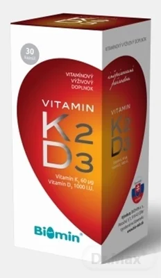BIOMIN VITAMIN K2+VITAMIN D3 1000.I.U. 30 cps