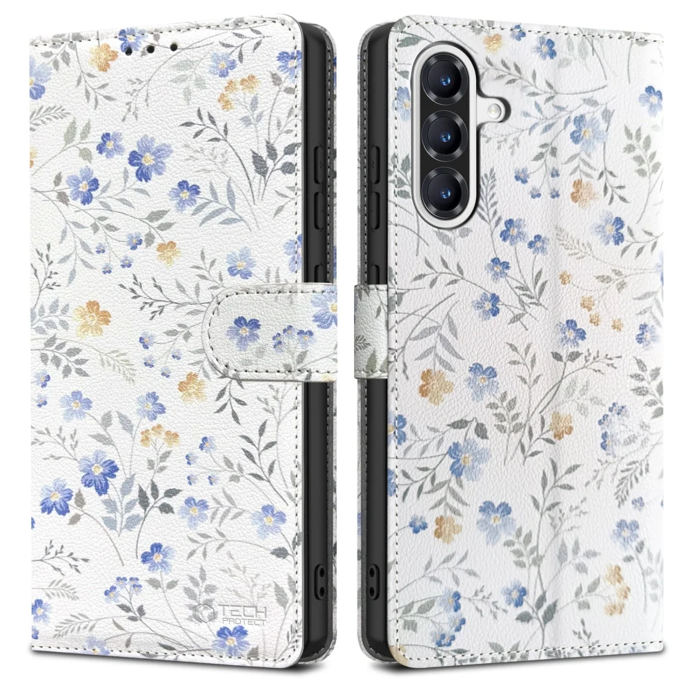 Tech-Protect Wallet knižkové puzdro na Samsung Galaxy A56 5G, spring flowers lowers