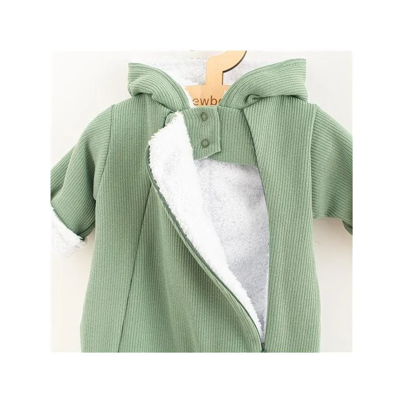 Dojčenská kombinéza s kapucňou New Baby Frosty mint 68 (4-6m),