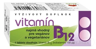 NATURVITA VITAMÍN B12 1×60 tbl, výživový doplnok