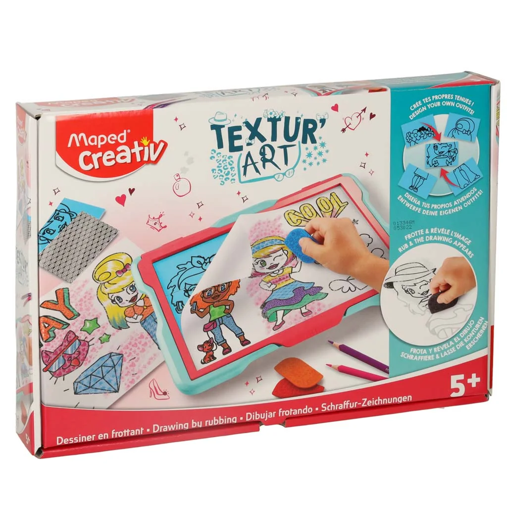 Maped Creativ Textur’Art Fashion – textúrovacia tabuľa na kreslenie vzorov 5+ | Kreatívna sada