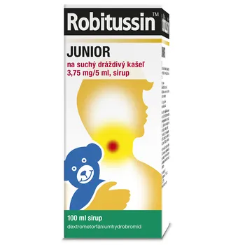 Robitussin Junior sirup 1×100 ml, suchý dráždivý kašeľ u detí