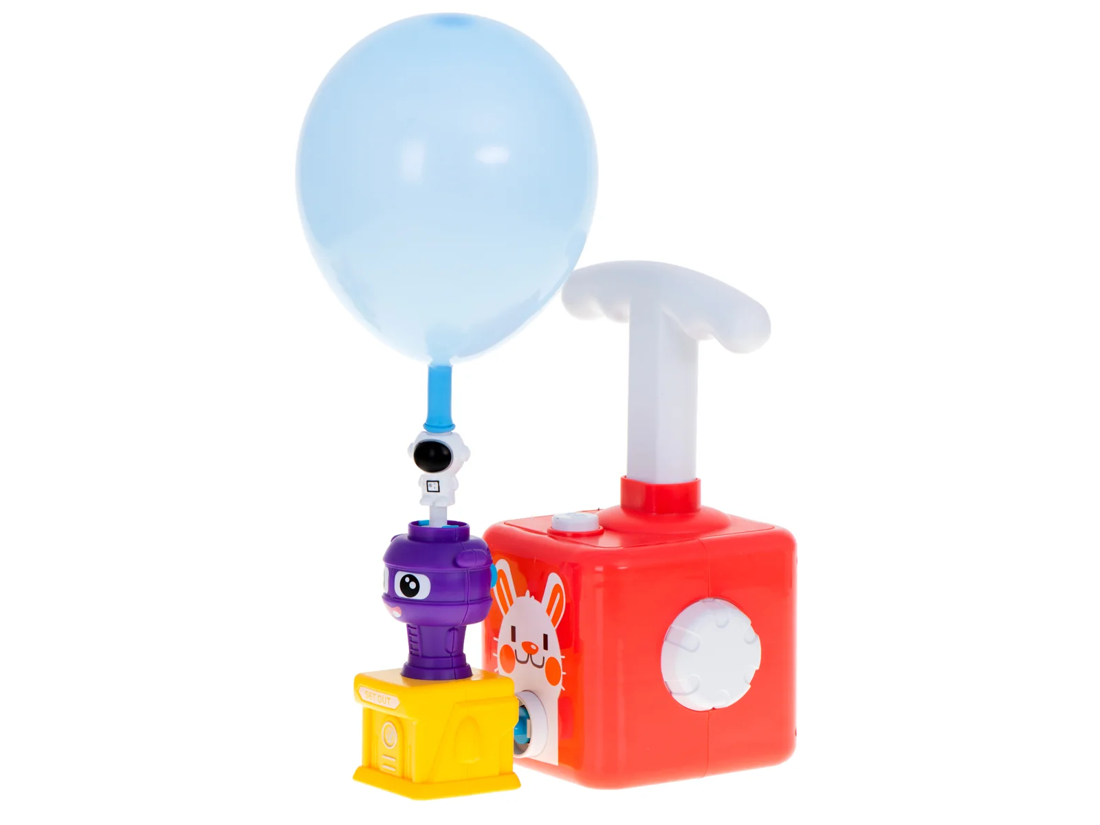 Aerodynamické autíčka s odpaľovačom + 12 balónov (set raketa/krab)
