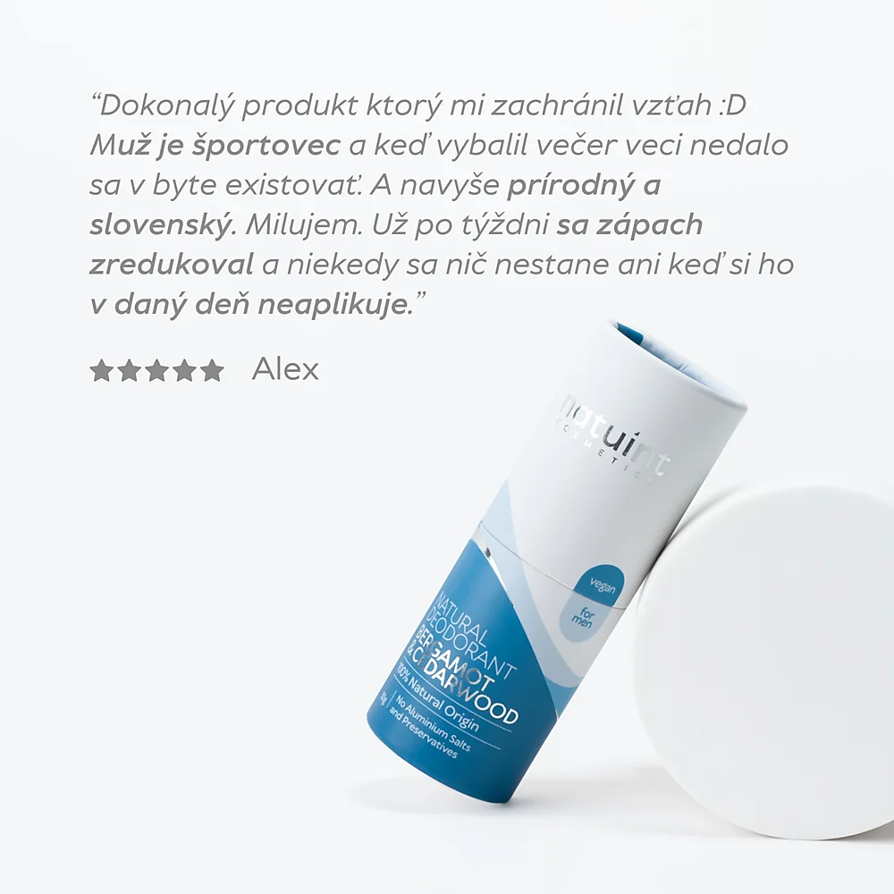 Krémový dezodorant pre mužov Natural Deodorant - Bergamot & Cedarwood for MEN