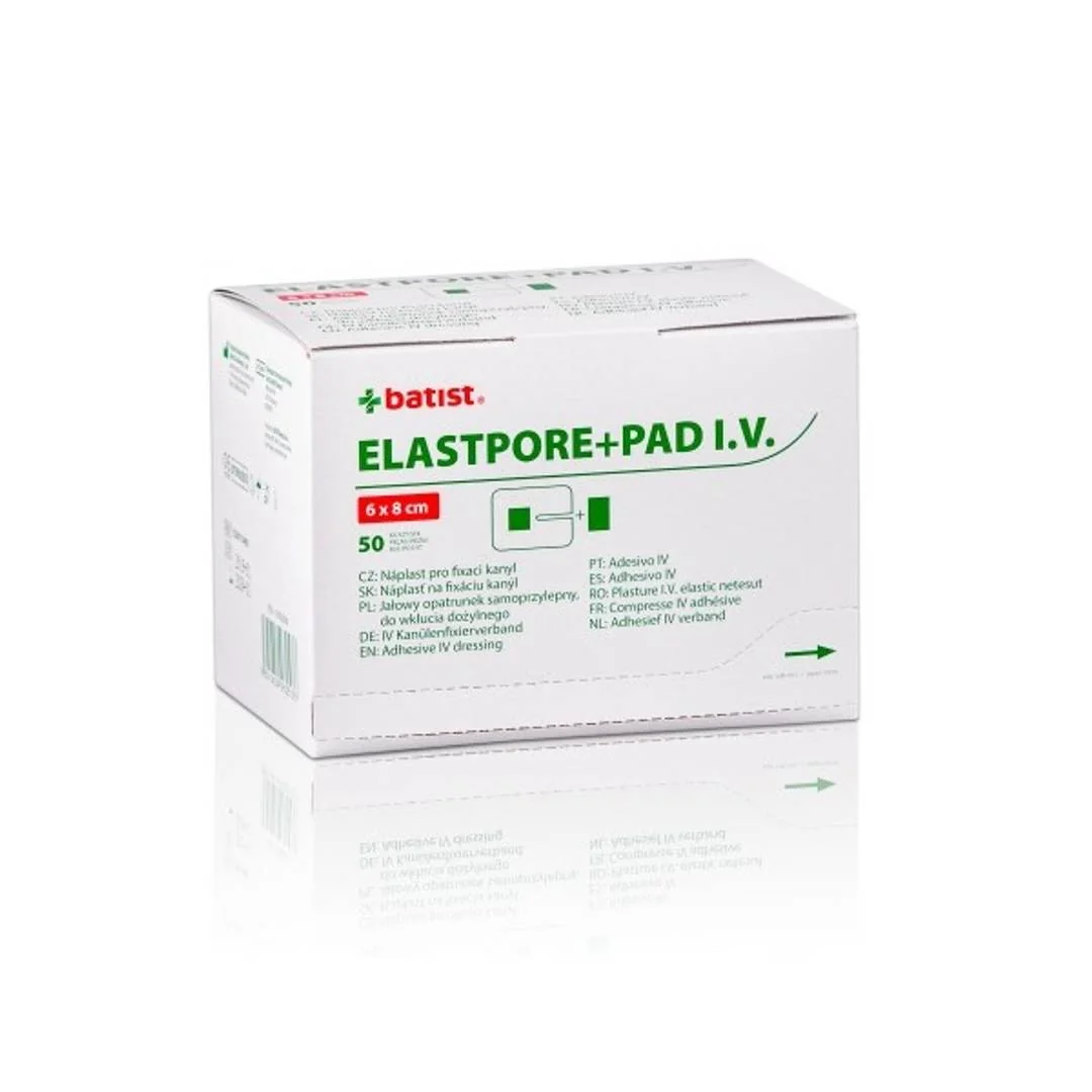 ELASTPORE+PAD I.V. náplasť s výrezom sterilná 6x8cm 50ks